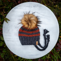 Classic Bonnet (Charcoal/Spice) | 0-6 Months