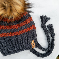 Classic Bonnet (Charcoal/Spice) | 0-6 Months