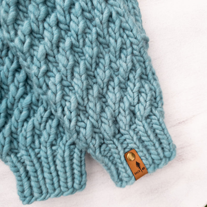 Luxe Line Mittens (Seafoam) | Adult O/S