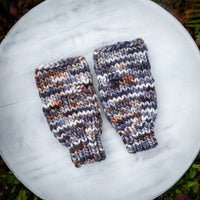 Luxe Line Fingerless Mitts (Leather Wave) | Adult O/S