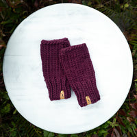 Luxe Line Fingerless Mitts (Grape Wine) | Adult O/S