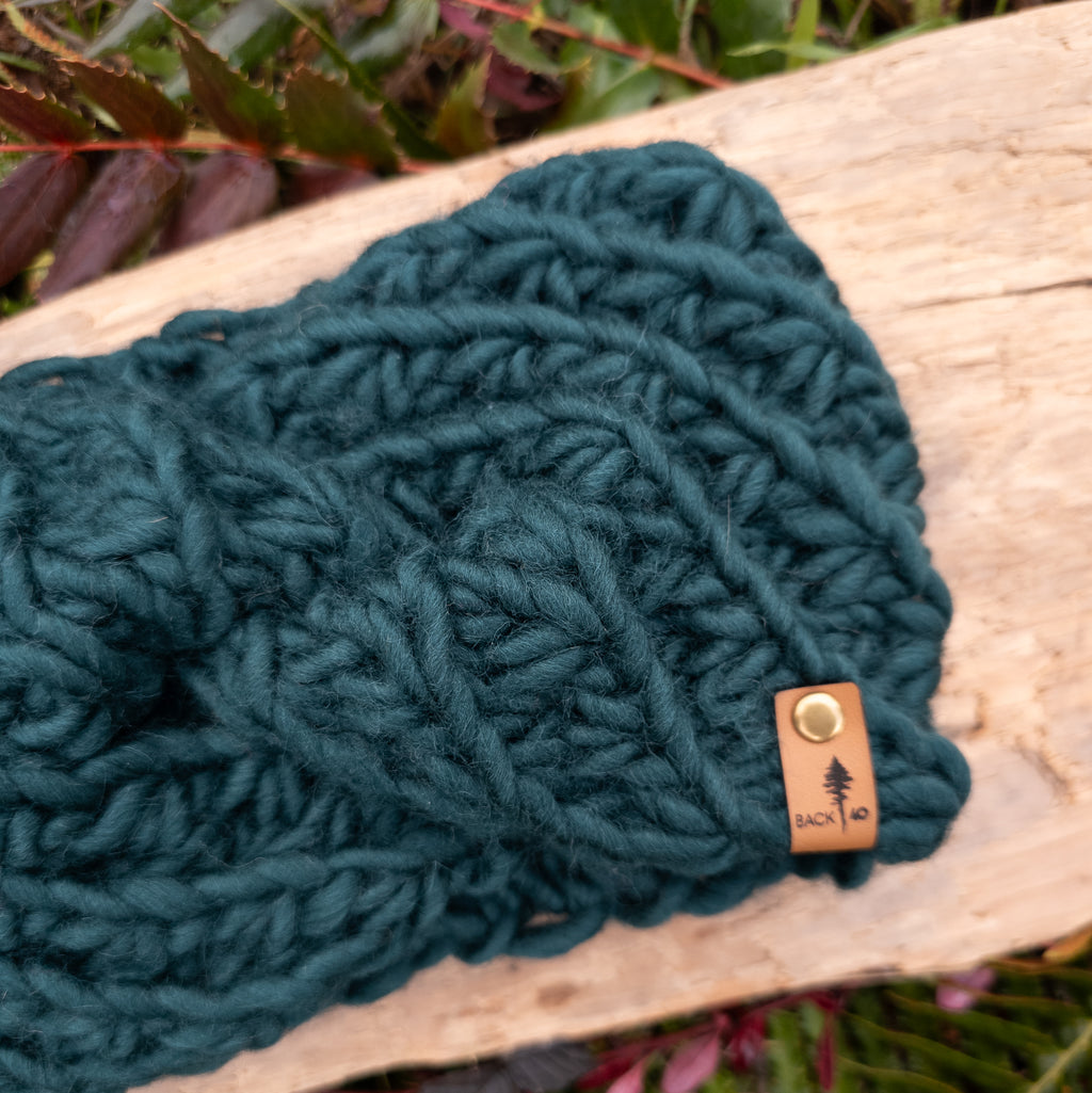 Luxe Line Crush Twist Headband | Forest Green