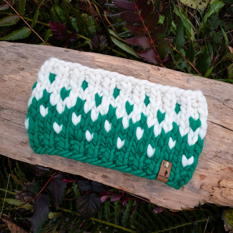 Luxe Line Primaveral Headband | Emerald Green/Ivory