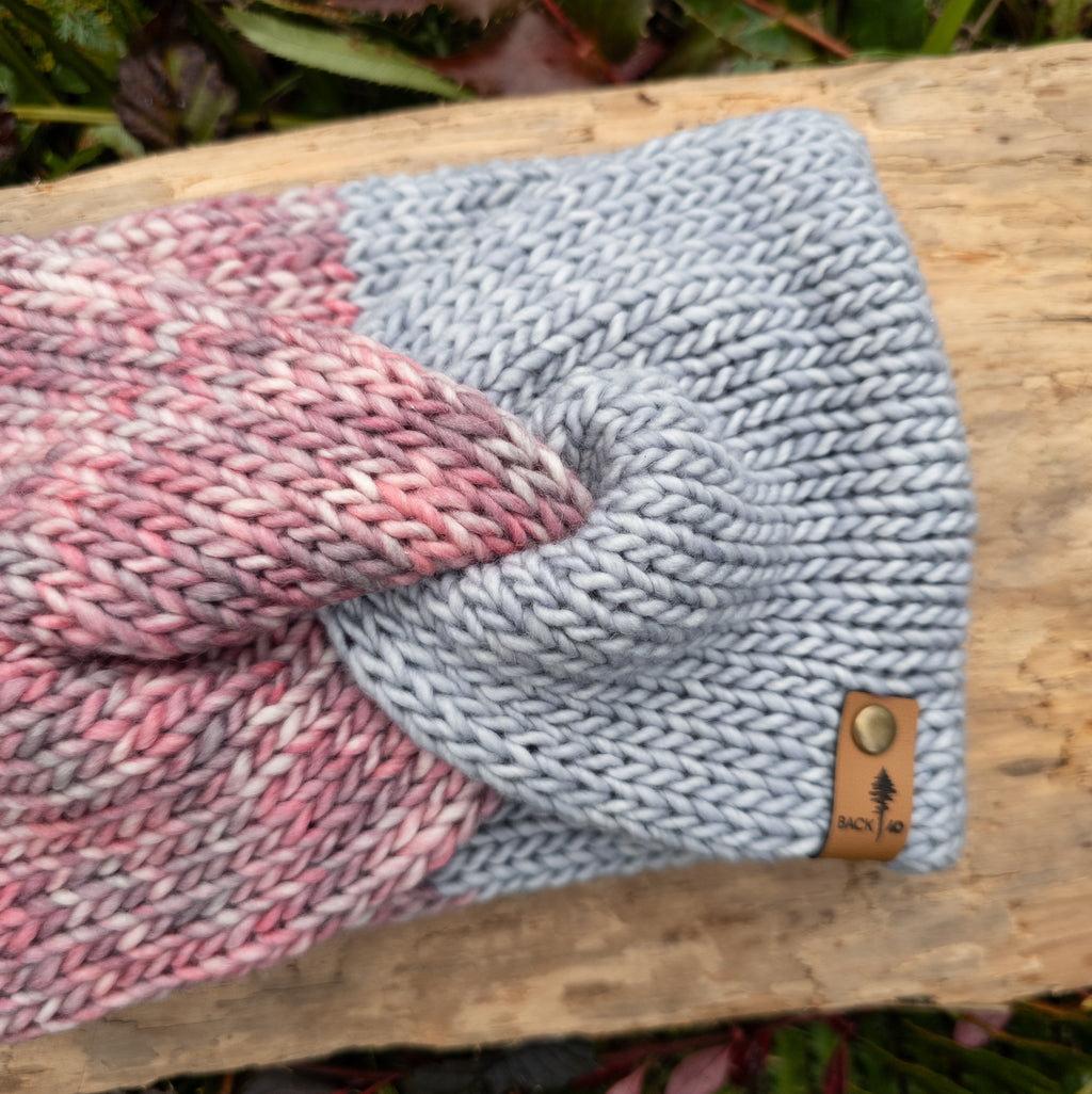 Luxe Line Twist Headband | Pink Frost/Polar Morn