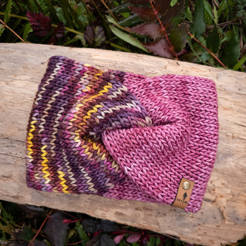 Luxe Line Twist Headband | Currant/English Rose