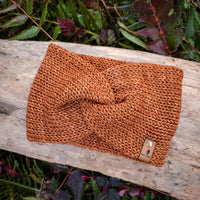 Luxe Line Twist Headband | Caramel