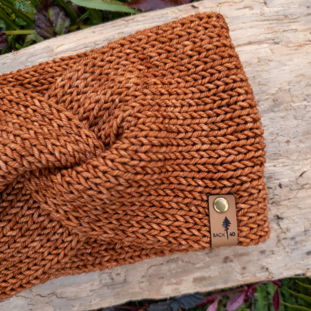 Luxe Line Twist Headband | Caramel