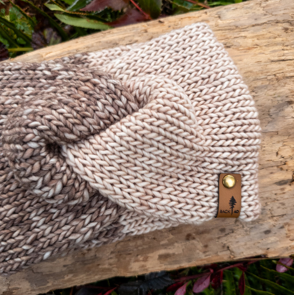Luxe Line Twist Headband | Sand Bank/Taupe