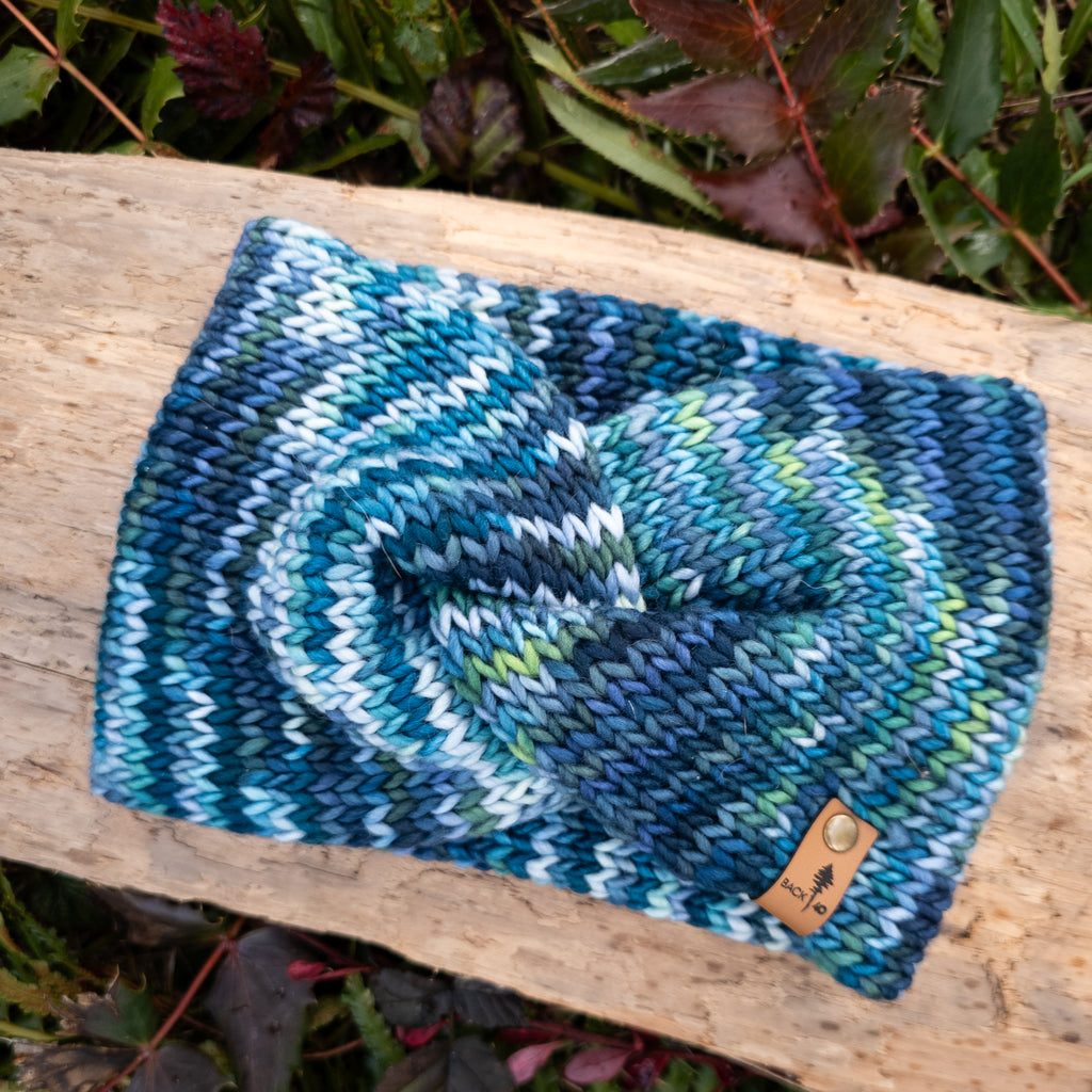 Luxe Line Twist Headband | Aqua