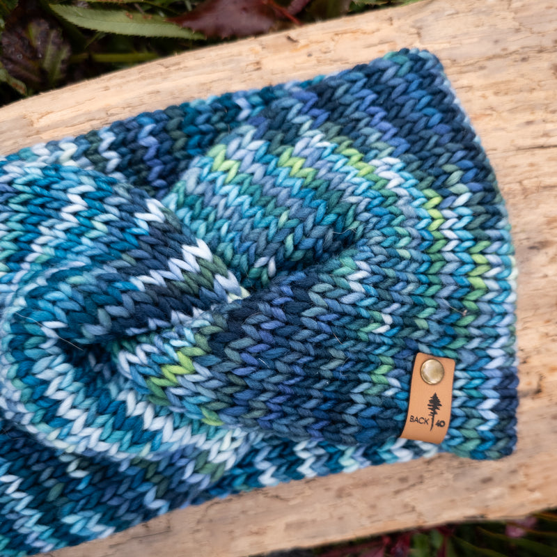 Luxe Line Twist Headband | Aqua