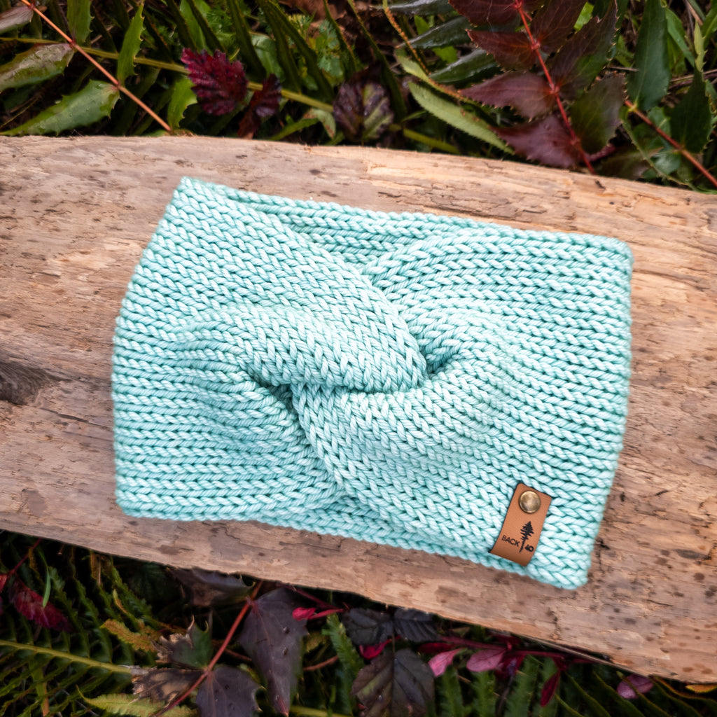 Luxe Line Twist Headband | Water Green
