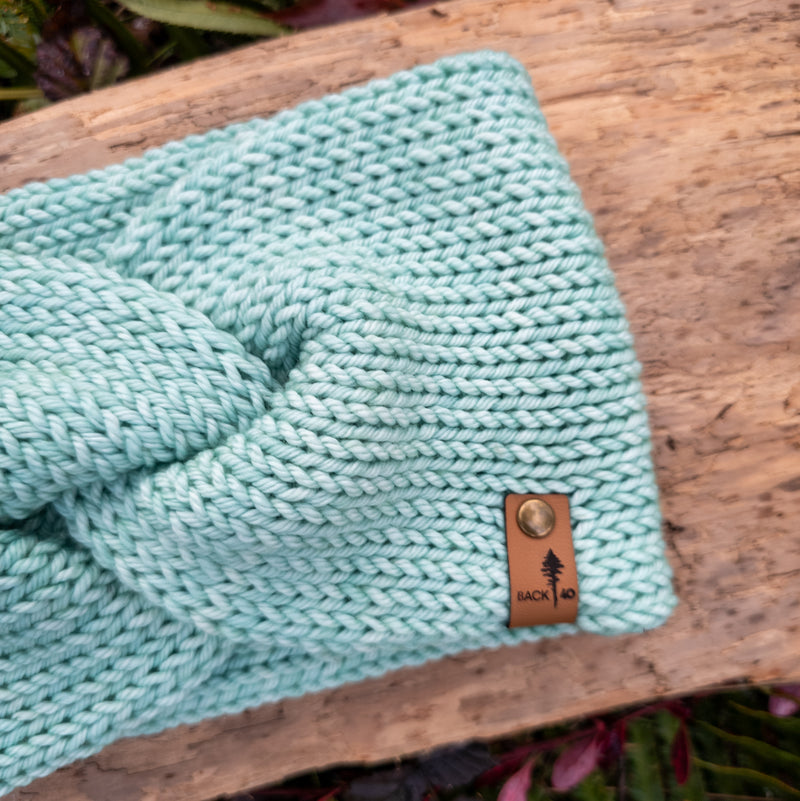 Luxe Line Twist Headband | Water Green