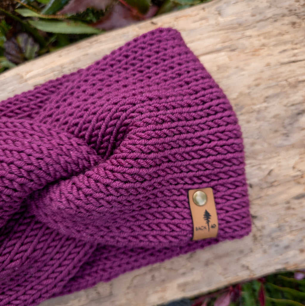 Luxe Line Twist Headband | Wine