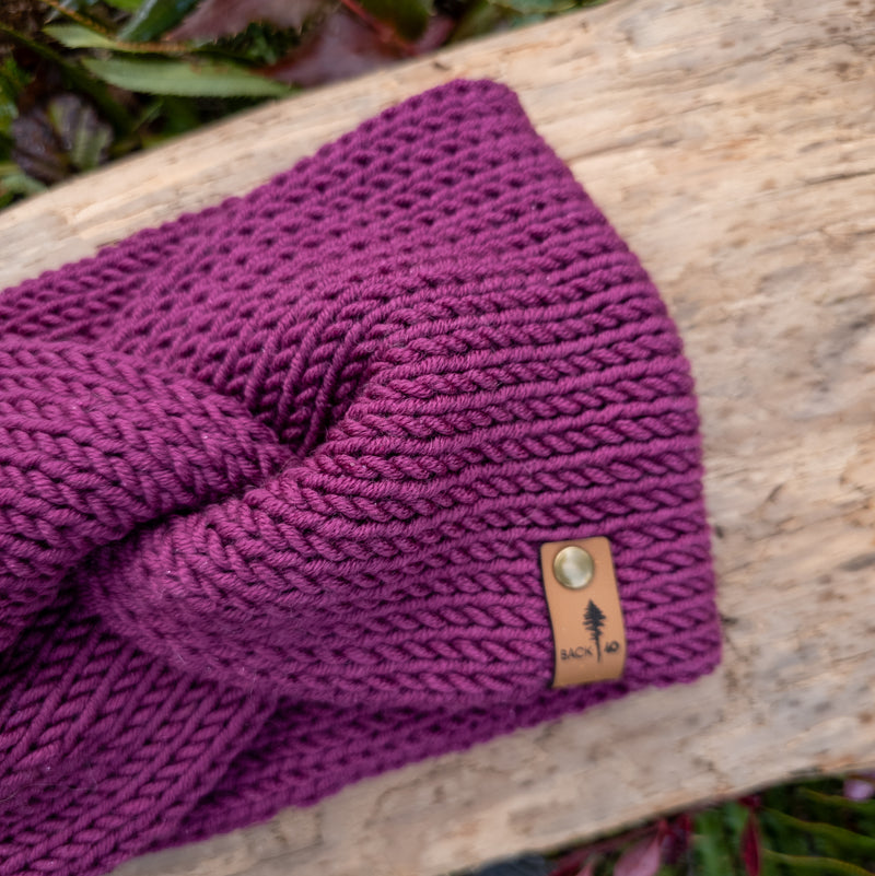 Luxe Line Twist Headband | Wine