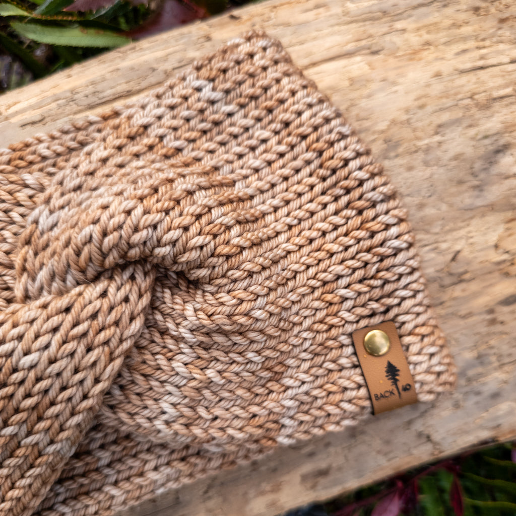 Luxe Line Twist Headband | Camel