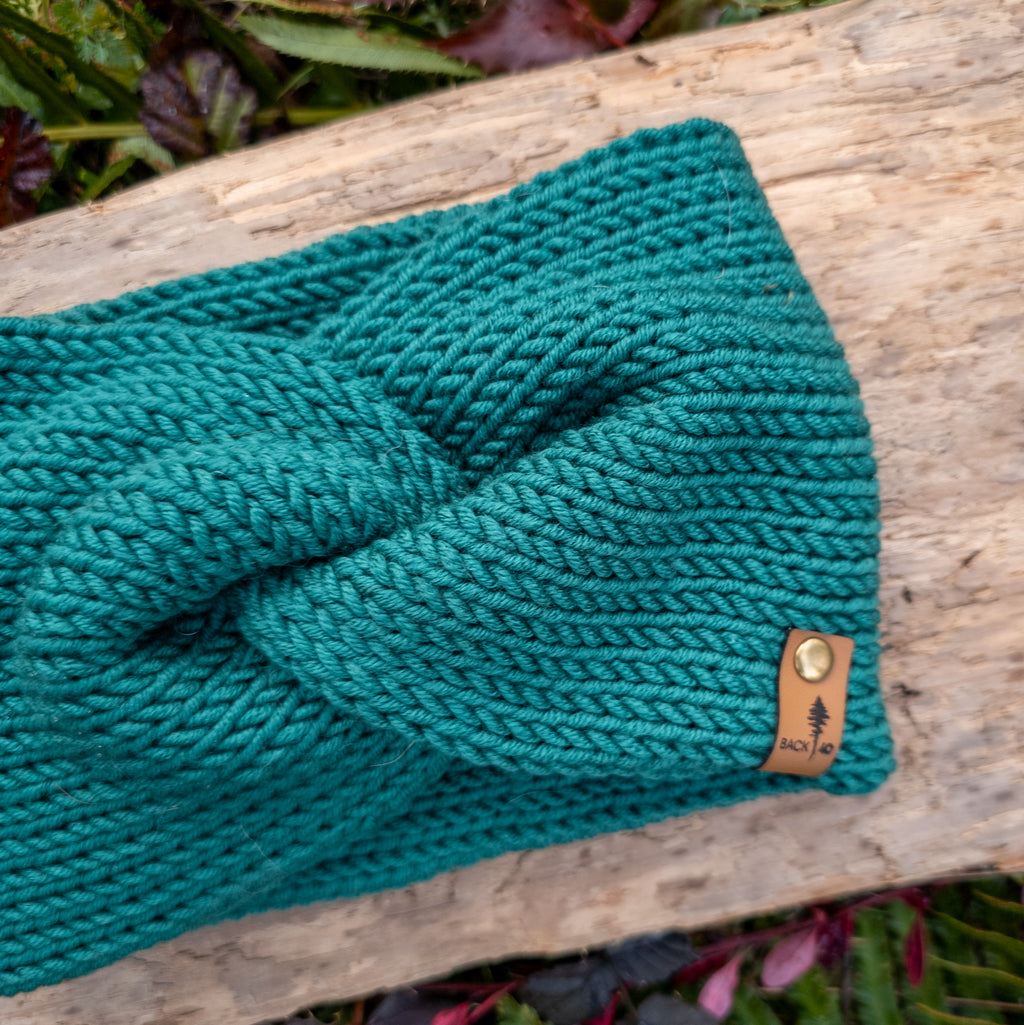 Luxe Line Twist Headband | Kelly Green
