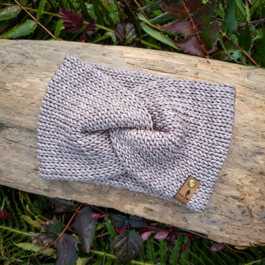 Luxe Line Twist Headband | Simple Taupe