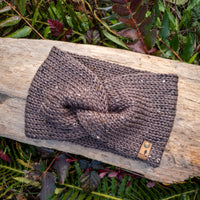 Classic Line Twist Headband | Taupe Tweed