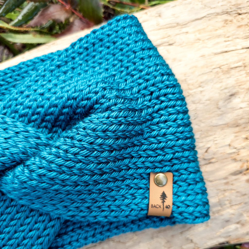 Classic Line Twist Headband |  Peacock