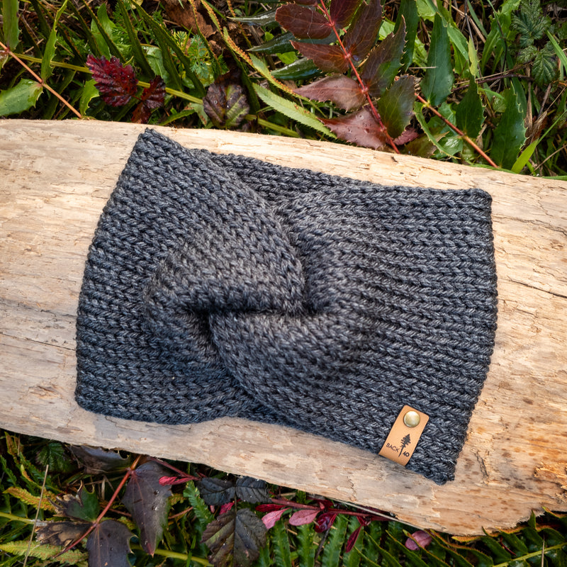 Classic Line Twist Headband |  Charcoal