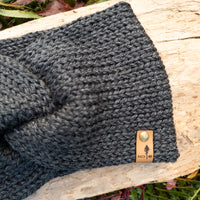 Classic Line Twist Headband |  Charcoal