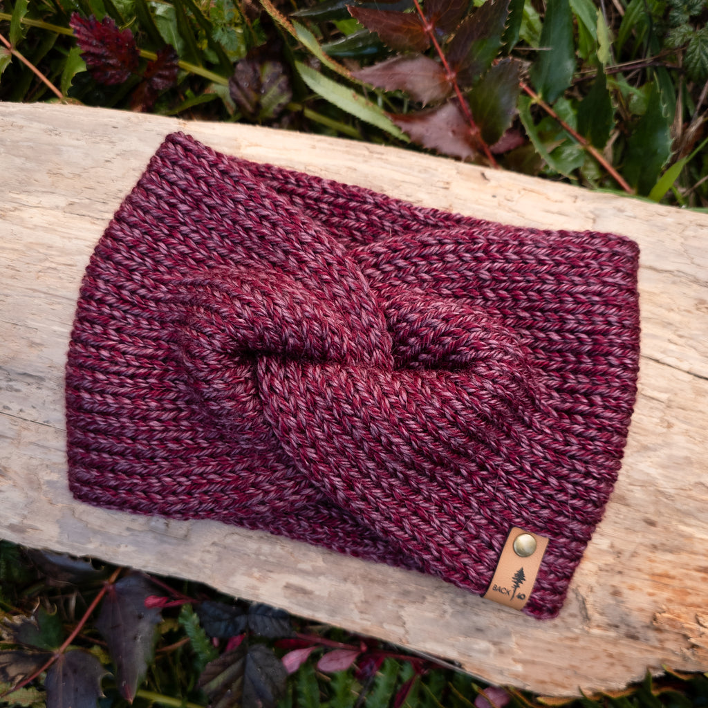 Classic Line Twist Headband | Sangria