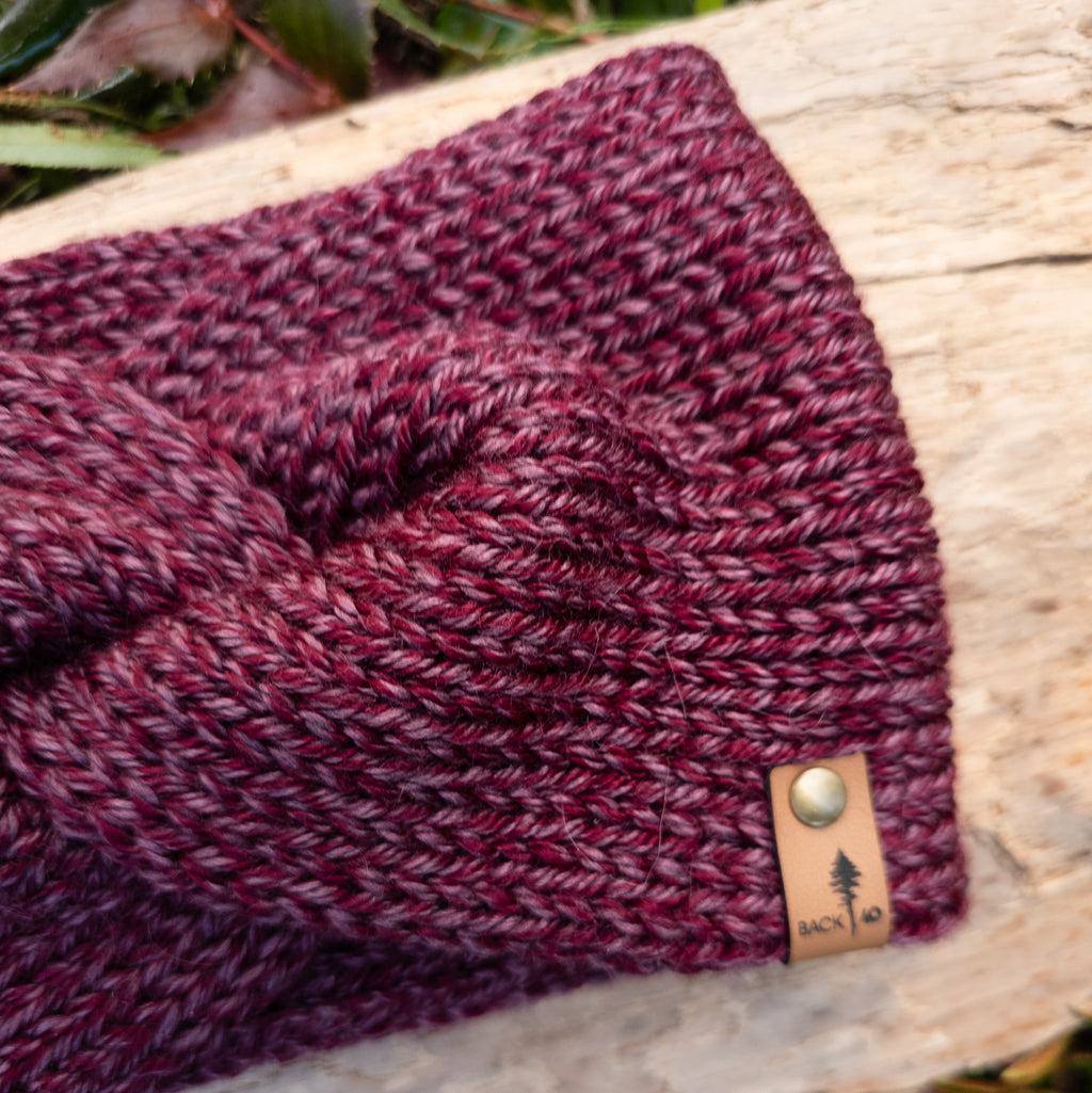 Classic Line Twist Headband | Sangria