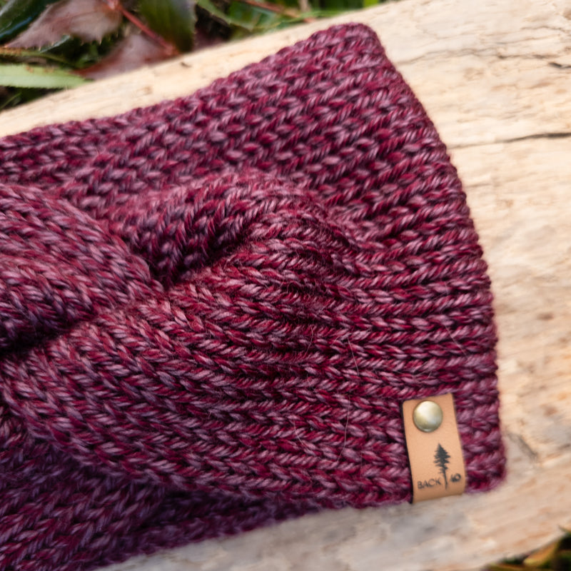 Classic Line Twist Headband | Sangria