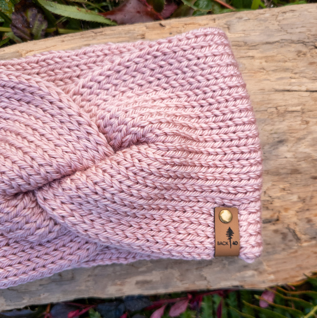 Classic Line Twist Headband | Blush