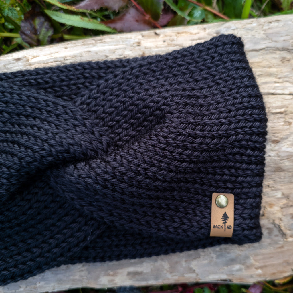 Classic Line Twist Headband | Black