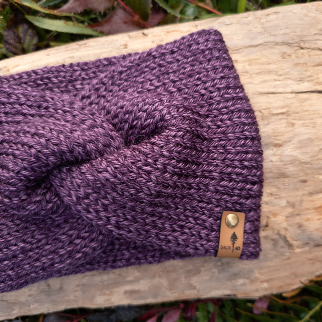 Classic Line Twist Headband | Purple Heather