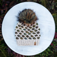 Luxe Line Lotus Flower Beanie (Fog/Arequita) | Adult