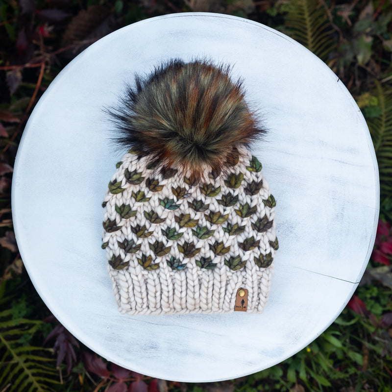 Luxe Line Lotus Flower Beanie (Fog/Arequita) | Adult