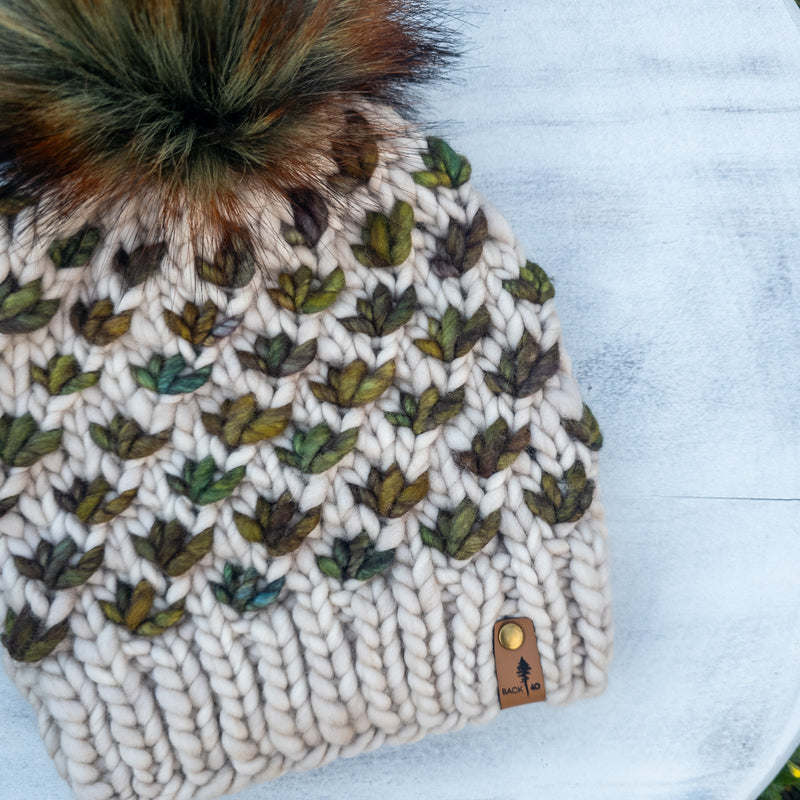Luxe Line Lotus Flower Beanie (Fog/Arequita) | Adult