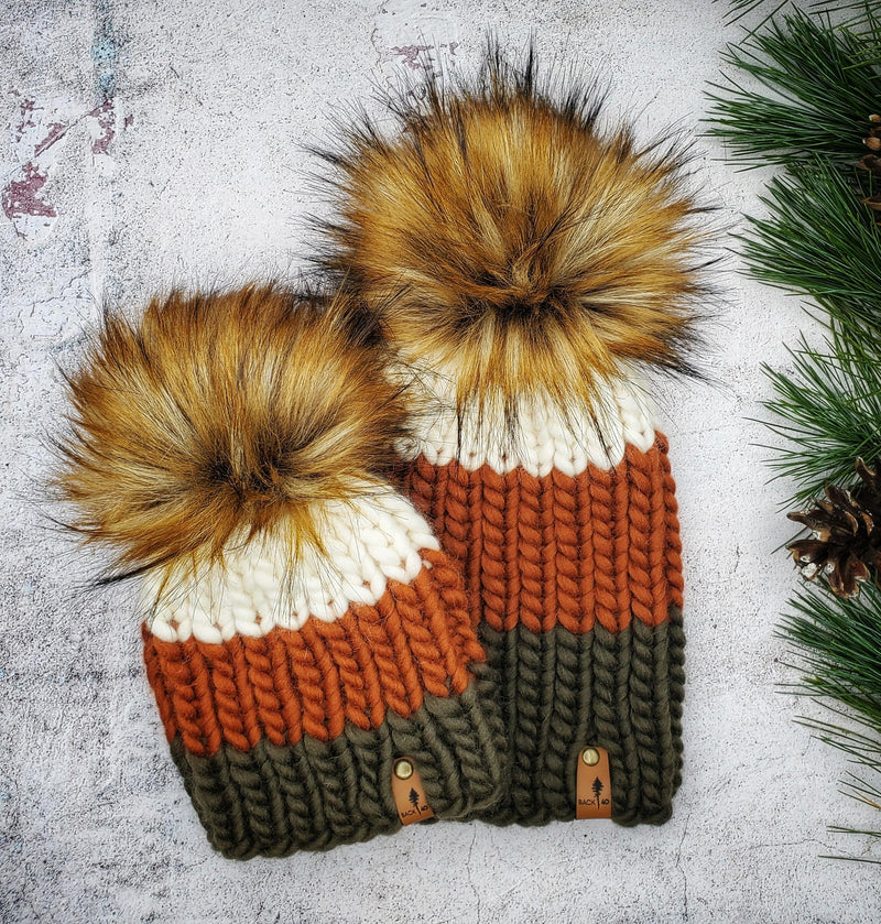 Luxe Line Nokhu Beanie (Olive/Cinnamon) | Adult RTS