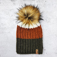 Luxe Line Nokhu Beanie (Olive/Cinnamon) | Adult RTS
