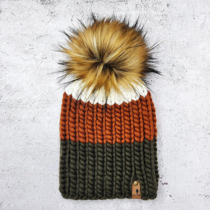 Luxe Line Nokhu Beanie (Olive/Cinnamon) | Adult RTS