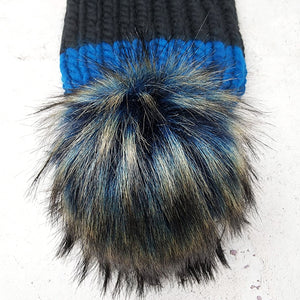 Luxe Line Nokhu Beanie (Black/Sapphire) | Adult RTS