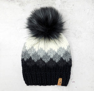 Luxe Line Ombre Beanie (Black/Grey) | Adult RTS