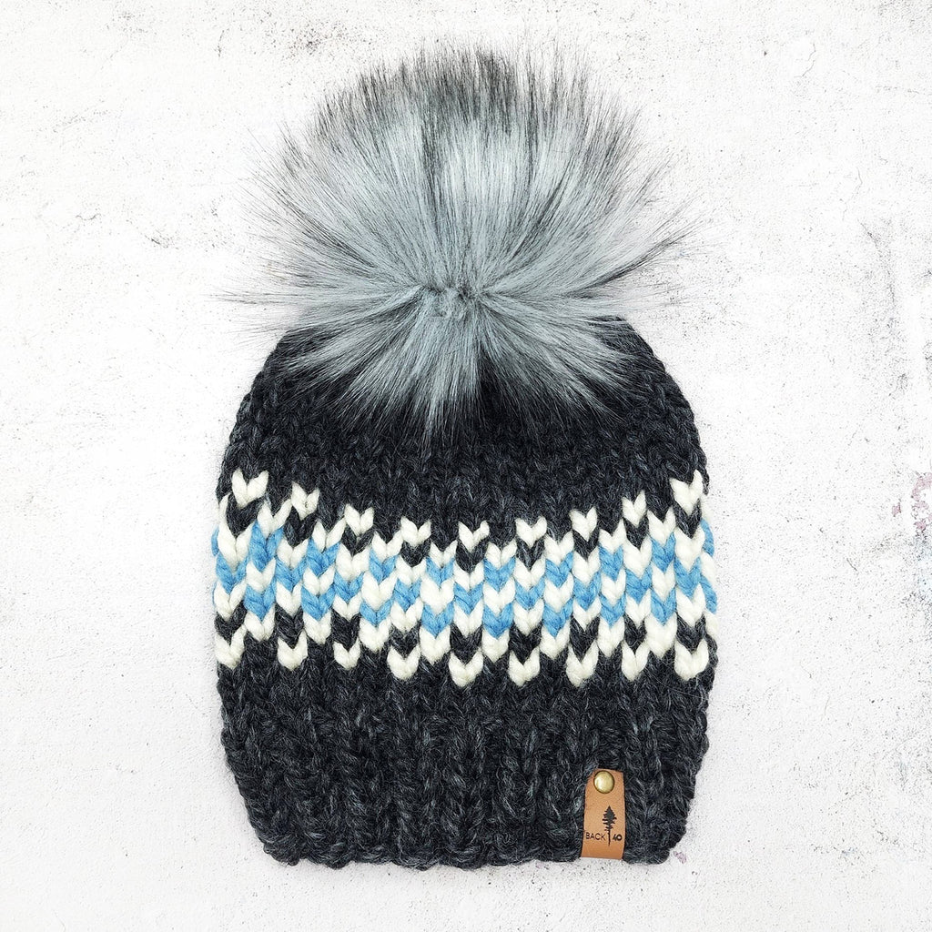 3-9 Years Cascadia Toque |  Charcoal/Cornflower