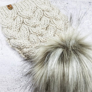 Luxe Line Cable Beanie (Sand) | Adult RTS