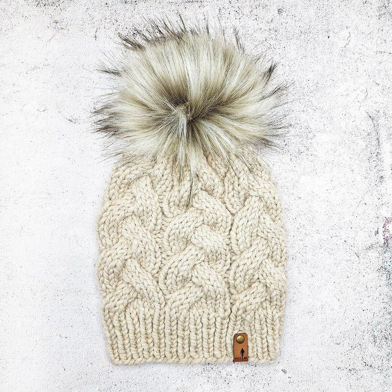 Luxe Line Cable Beanie (Sand) | Adult RTS
