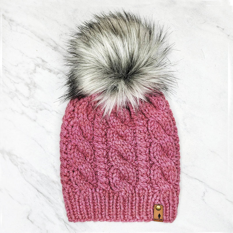 Luxe Line Cable Beanie (Damask Rose) | Adult RTS