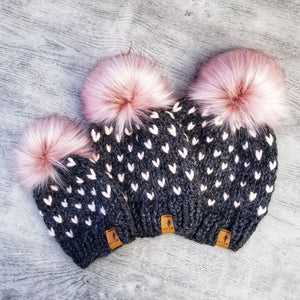 Mini Hearts Toque - Custom Order